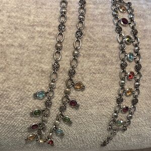 Vintage Brighton matching gemstone necklace and bracelet